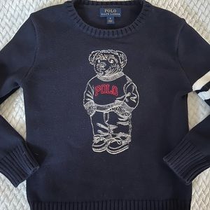 Polo RL Navy Blue pullover sweater in great condition, size 6